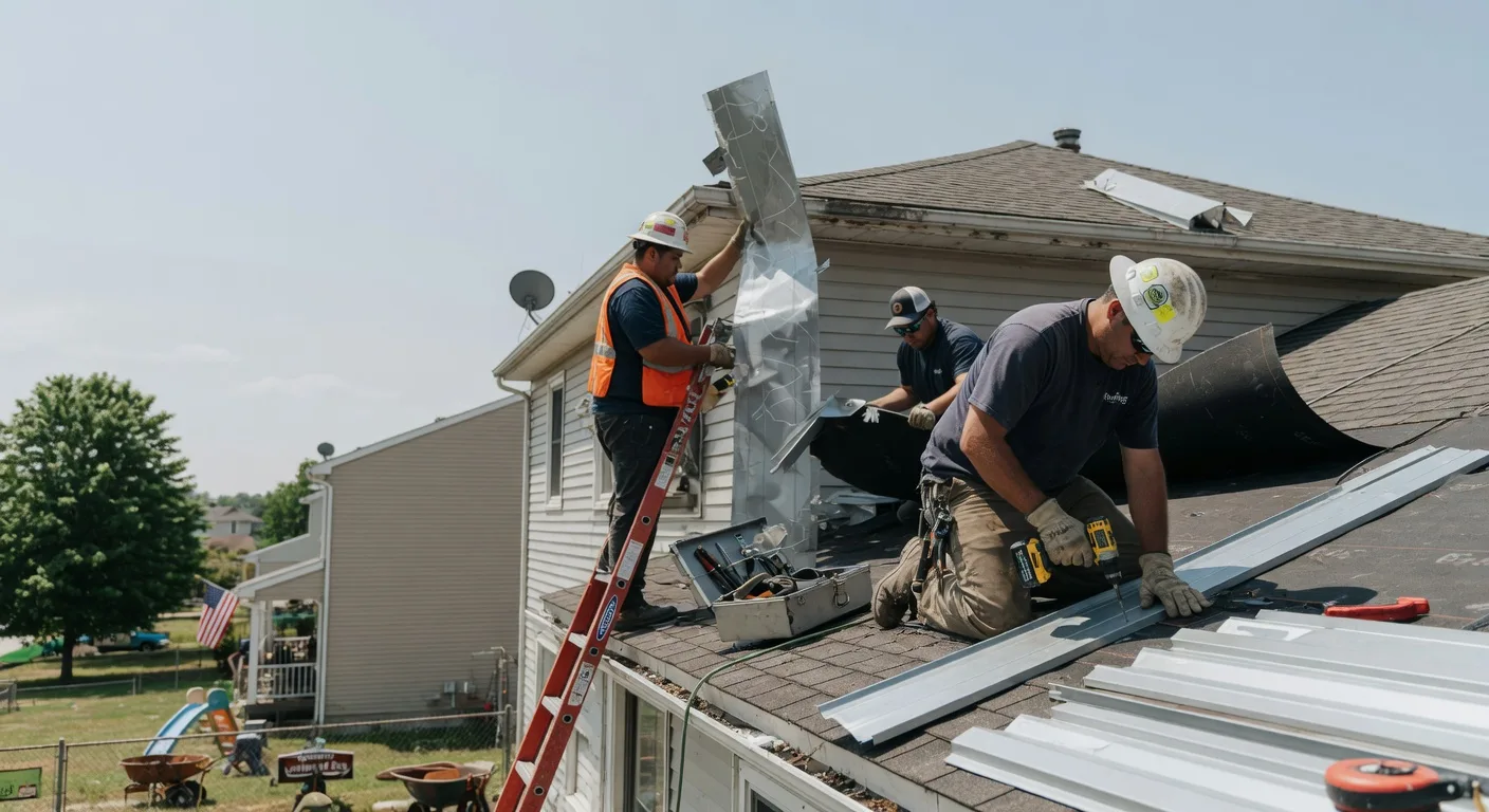Storm Damage Metal Roof Repair in Shortsville, NY